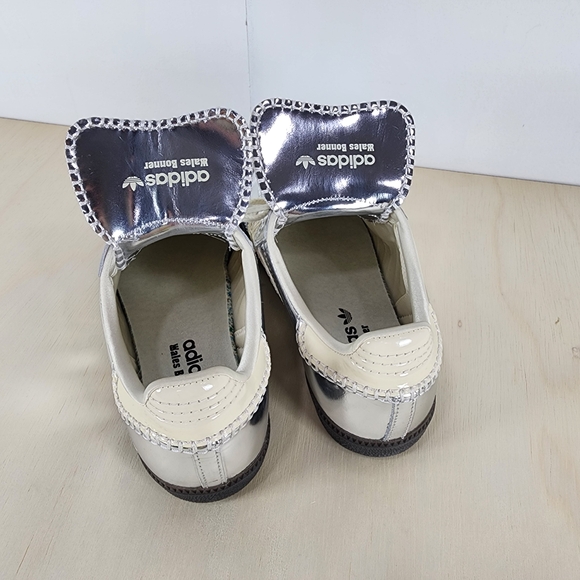 Silver adidas x Wales Bonner Samba shoes with crochet details. Size 8½ - Picture 4 of 11